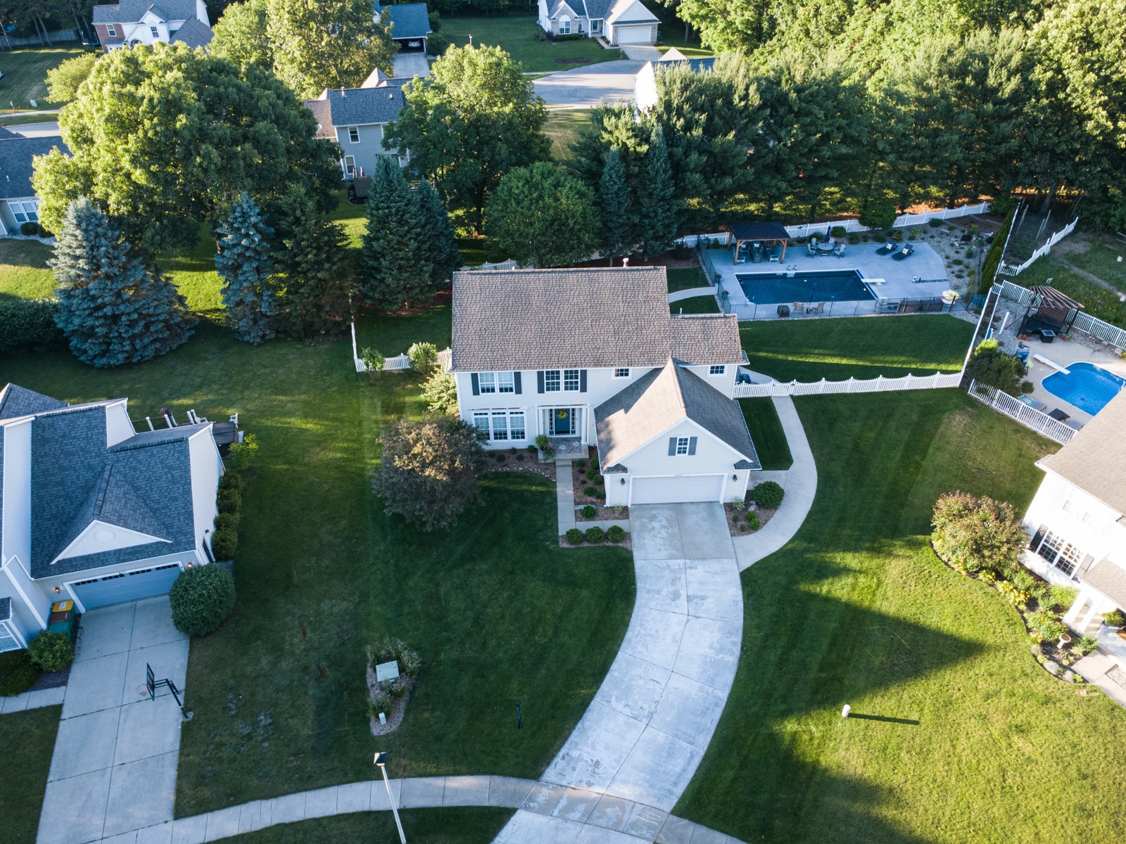 Part 107 drone aerial real estate photo, West Michigan