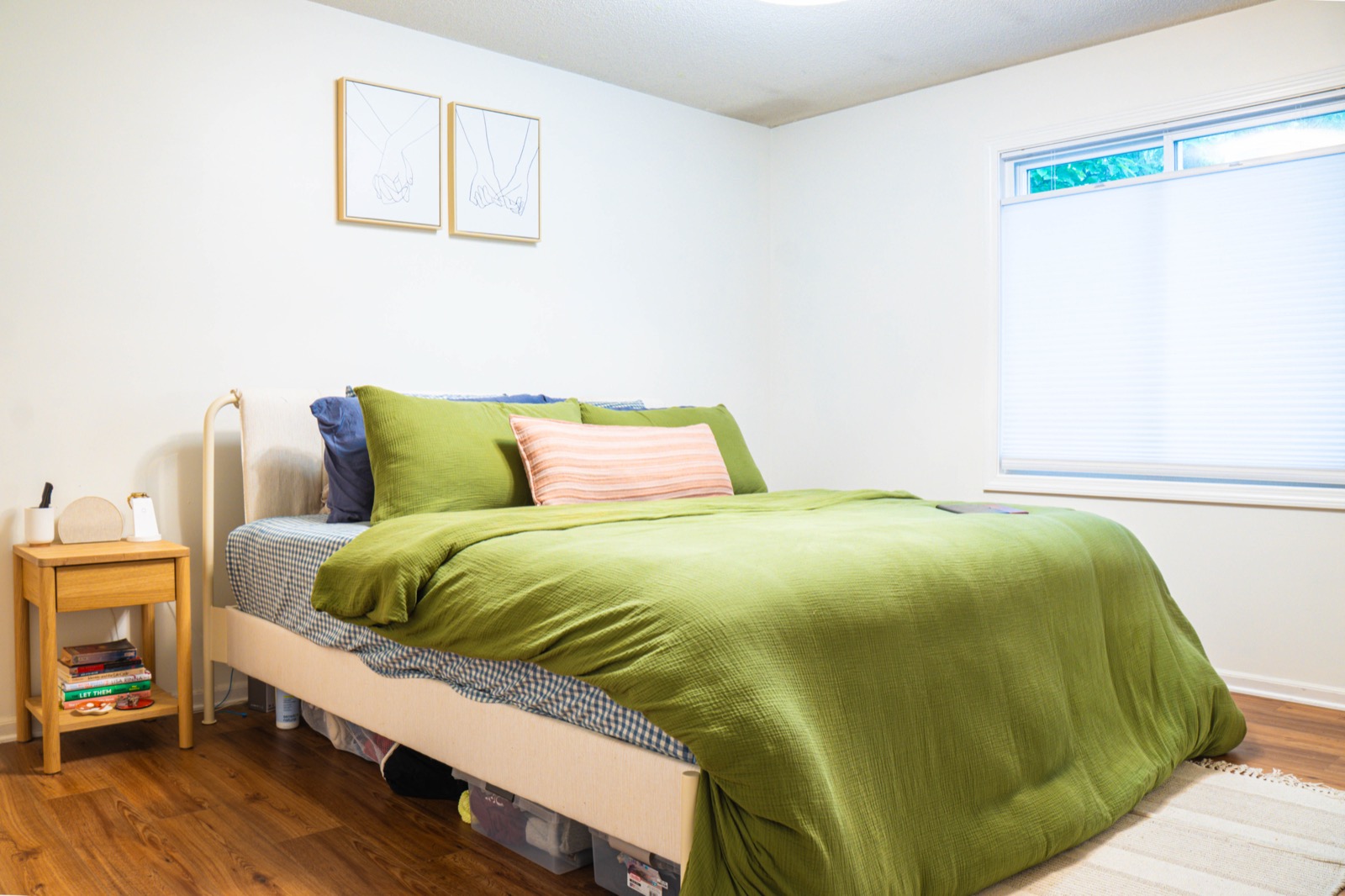 Naturally lit bedroom, West Michigan home