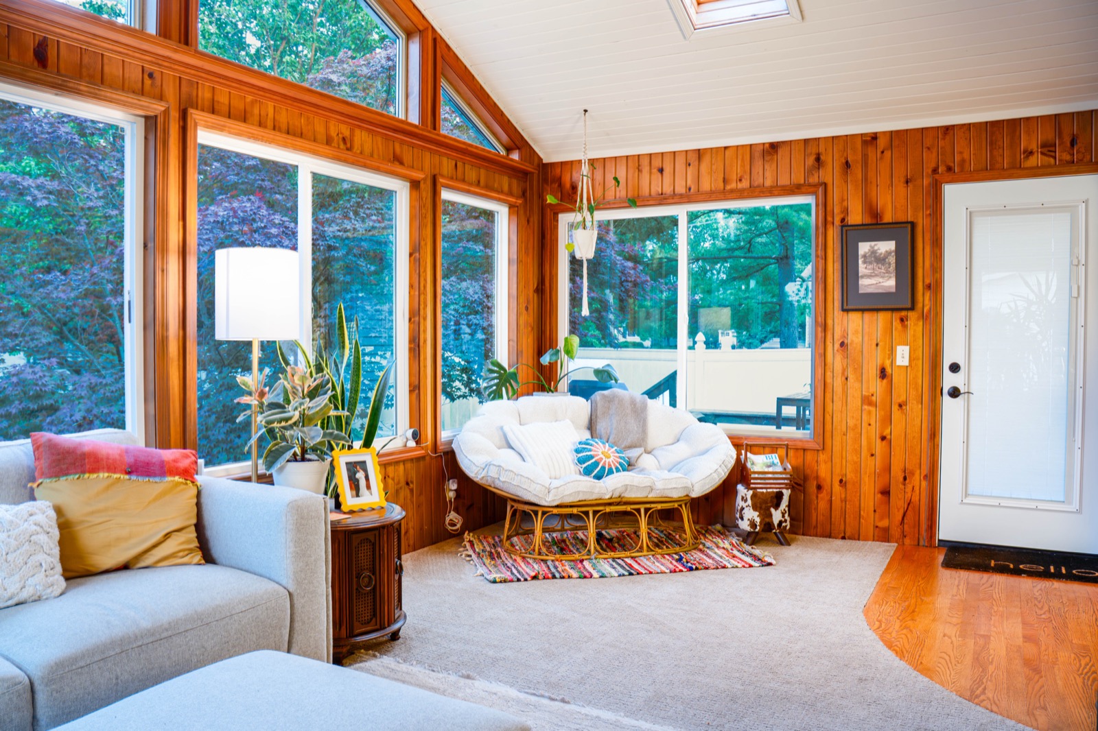 Sunroom with balanced window light